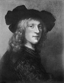 Head from the portrait of A Man with a Hawk 1643, (1901)