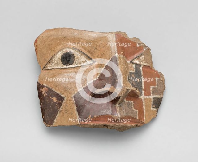 Head Fragment from a Large Ceremonial Jar, A.D. 700/800. Creator: Unknown.