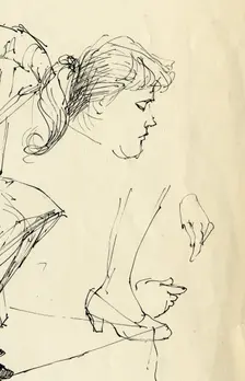 Head, hands and foot detail, 1953. Creator: Shirley Markham