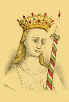 Head II. From One of the Mural Paintings in the Church at Eton 1911. Creator: Unknown