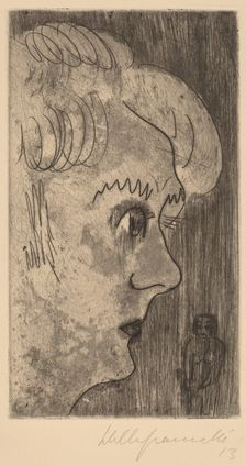 Head in Profile, 1923. Creator: Walter Gramatté