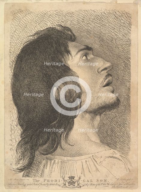 Head in Profile of Prodigal Son, 1766. Creator: Richard Earlom.