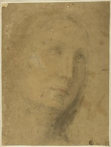 Head Looking Upwards, n.d. Creator: Unknown