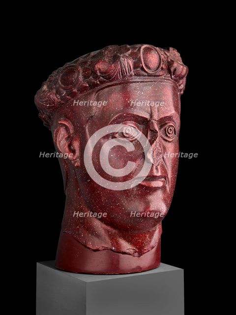 Head of Tetrarch, probably Galerius, from Gamzigrad, c310. Artist: Unknown.