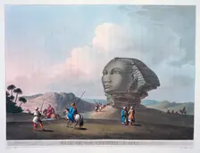 Head of the Colossal Sphinx Giza, Egypt, 1801. Artist: Thomas Milton