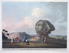 Head of the Colossal Sphinx Giza, Egypt, 1801. Artist: Thomas Milton