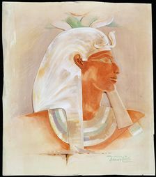 Head of the Ancient Egyptian Queen Makare Hatshepsut, (c early 20th century). Creator: Howard Carter