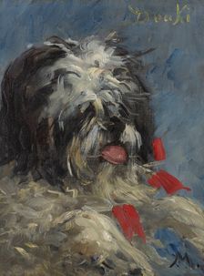 Head of the dog "Donki", 1876. Creator: Manet, Édouard (1832-1883)