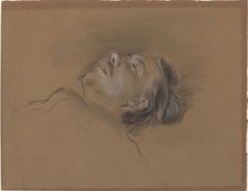 Head of the Fallen Jockey (study for "Scene from the Steeplechase: The Fallen Jockey"), c. 1866. Creator: Edgar Degas
