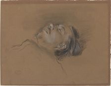Head of the Fallen Jockey (study for "Scene from the Steeplechase: The Fallen Jockey"), c. 1866. Creator: Edgar Degas