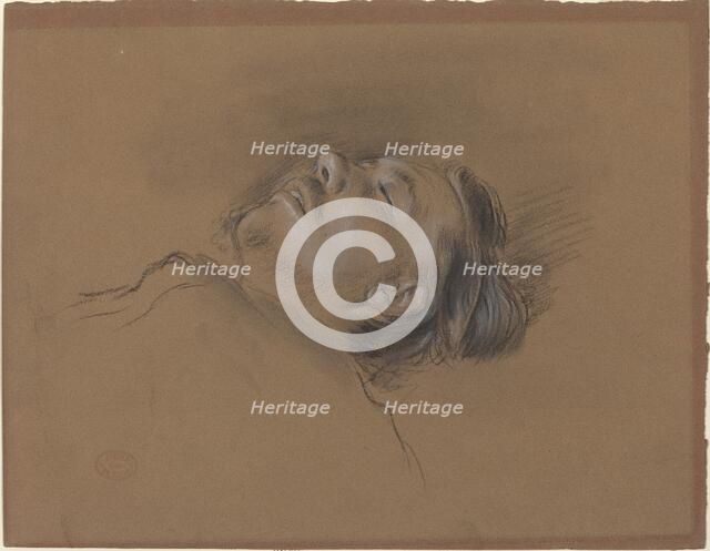 Head of the Fallen Jockey (study for "Scene from the Steeplechase: The Fallen Jockey"), c. 1866. Creator: Edgar Degas.