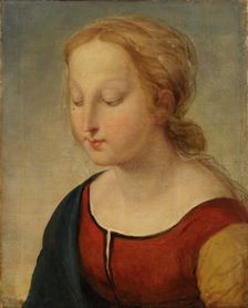 Head of the Madonna (from la Belle Jardiniere), 19th century. Creator: Unknown