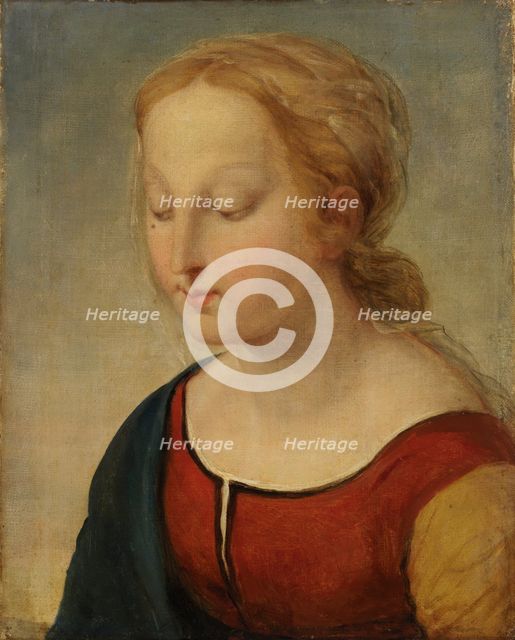 Head of the Madonna (from la Belle Jardiniere), 19th century. Creator: Unknown.