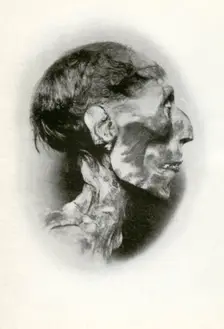 Head of the mummy of Rameses II, Ancient Egyptian pharaoh of the 19th dynasty, c1212 BC (1926). Artist: Winifred Mabel Brunton