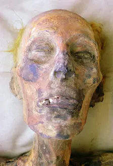 Head of the mummy of Rameses II, Cairo Museum, Egypt. Creator: Tony Evans