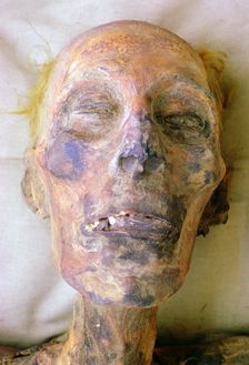Head of the mummy of Rameses II, Cairo Museum, Egypt. Creator: Tony Evans