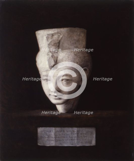 Head of the Queen of Egypt, 1888. Creator: Kenyon Cox.