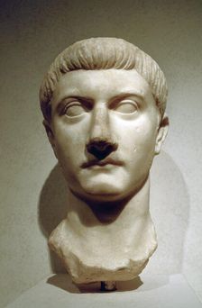 Head of the Roman Emperor Tiberius. Artist: A Lorenzini