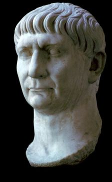 Head of the Roman emperor Trajan, 1st century
