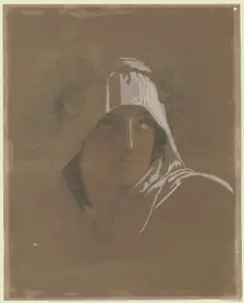 Head of the Tiburtine Sibyl, 1848. Creator: Eduard von Steinle