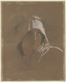 Head of the Tiburtine Sibyl, 1848. Creator: Eduard von Steinle