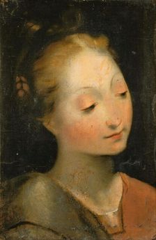 Head of the Virgin. Creator: Barocci, Federigo (1528-1612)