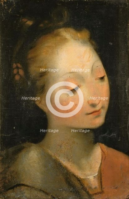 Head of the Virgin. Creator: Barocci, Federigo (1528-1612).