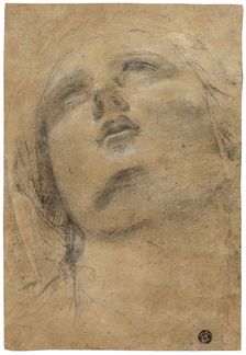 Head of the Virgin Looking Upwards, c.1615. Creator: Jacopo Cavedone