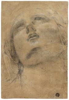 Head of the Virgin Looking Upwards, c.1615. Creator: Jacopo Cavedone
