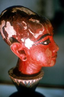 Head of Tutankhamun as a child emerging from a lotus flower