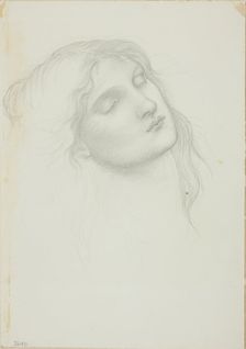 Head of Woman with Eyes Closed, c. 1873-77. Creator: Sir Edward Coley Burne-Jones