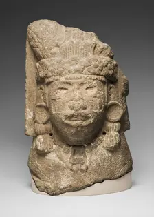 Head of Xilonen, the Goddess of Young Maize, 1400/1500. Creator: Unknown