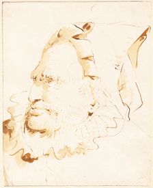 Head of a Magician, c. 1760. Creator: Giovanni Battista Tiepolo