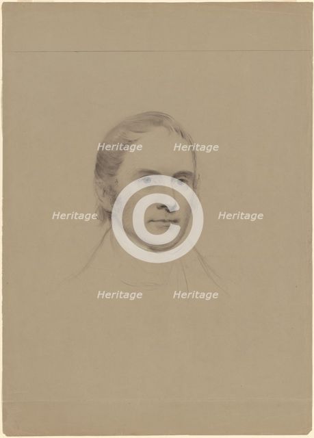 Head of a Man, 1840-1854. Creator: Seth Wells Cheney.