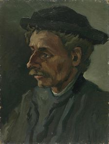 Head of a Man, 1885. Creator: Gogh, Vincent, van (1853-1890)
