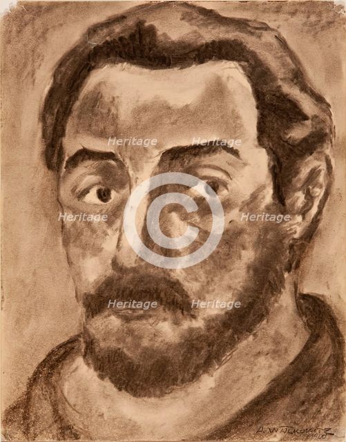 Head Of A Man, 1900. Creator: Abraham Walkowitz.