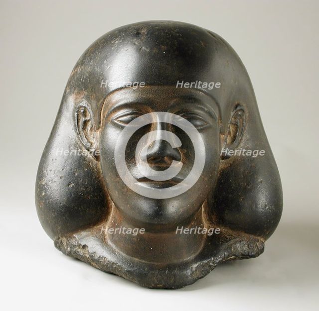 Head of a Man, 26th-30th Dynasty (664-343 BCE). Creator: Unknown.