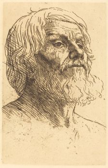Head of a Man (Tete d'homme). Creator: Alphonse Legros