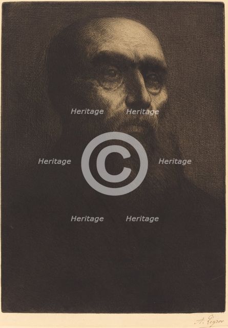 Head of a Man (Tete d'homme). Creator: Alphonse Legros.