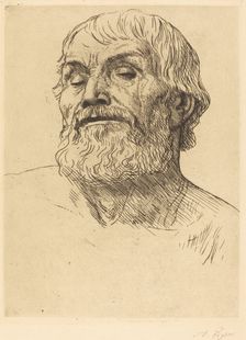 Head of a Man (Tete d'homme). Creator: Alphonse Legros