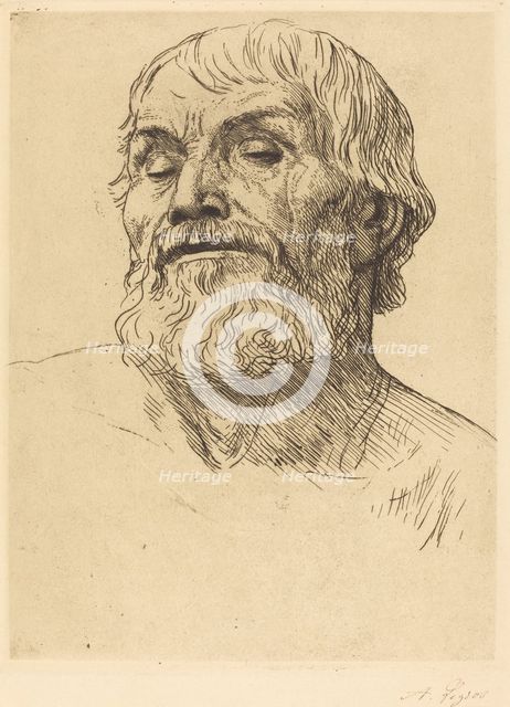 Head of a Man (Tete d'homme). Creator: Alphonse Legros.