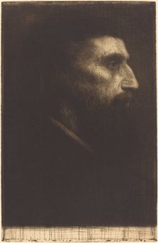 Head of a Man (Tete d'homme). Creator: Alphonse Legros