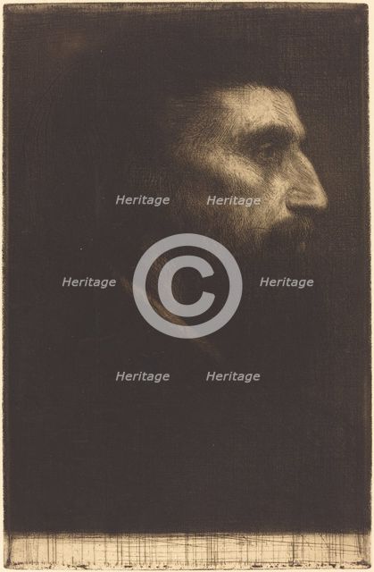 Head of a Man (Tete d'homme). Creator: Alphonse Legros.
