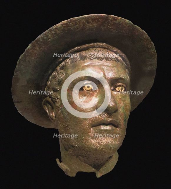 Head of a man wearing a kausia. (King Philip V of Macedon), Third cent. BC.