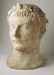 Head of a Man Wearing a Laurel-Wreath, 2nd century BC. Creator: Unknown