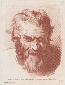 Head of a man with a beard, ca. 1755-93. Creator: Louis Marin Bonnet