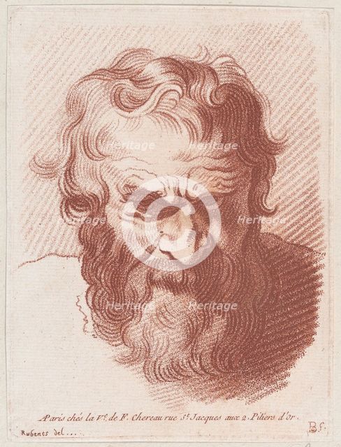 Head of a man with a beard, ca. 1755-93. Creator: Louis Marin Bonnet.