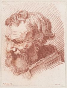 Head of a man with a beard, ca. 1755-93. Creator: Louis Marin Bonnet