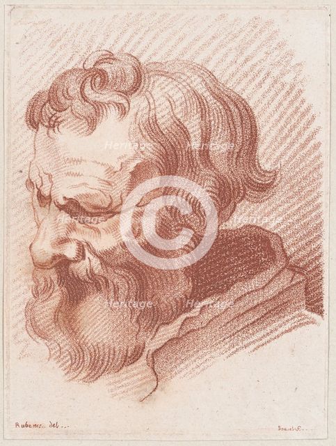 Head of a man with a beard, ca. 1755-93. Creator: Louis Marin Bonnet.