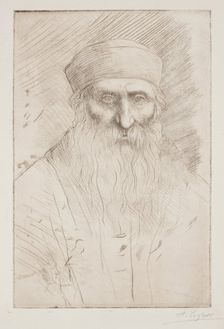 Head of a Man with a Long Beard. Creator: Alphonse Legros (French, 1837-1911)
